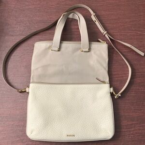FOSSIL Leather Fold Over Crossbody Bag